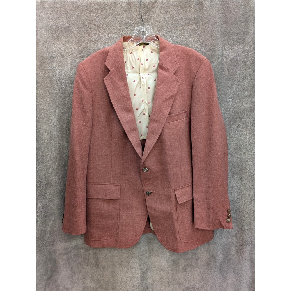 Vintage 80s‎ Adams Row Red Blazer 42in Chest Sport Coat Ivy League Preppy